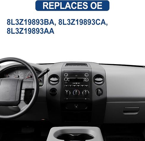 Front Interior Dashboard Louvres Chrome AC Heater Air Vent Compatible with Ford F150 2004-2008 LINCOLN MARK LT 2006-2008 8L3Z19893AA 2Pcs in Saudi Arabia