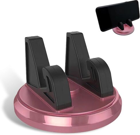 Dashboard Cell Phone Holder, 360 Degree Rotatable Navigation Stand with Harness Mounting Slot, Silicone Anti-Scratch Self-Adhesive Desktop Bracket, Universal for Cars Home Office (Black) in Saudi Arabia