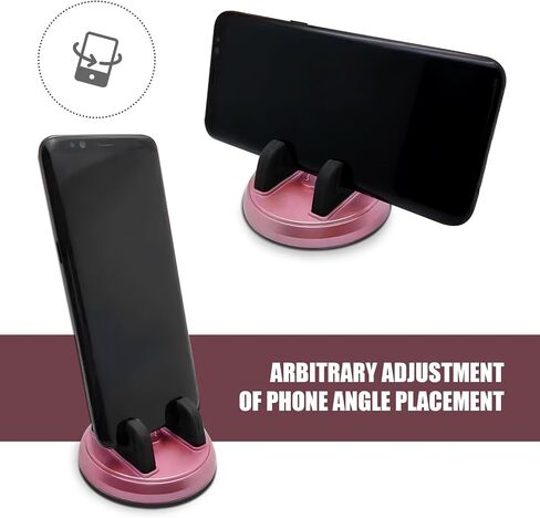 Dashboard Cell Phone Holder, 360 Degree Rotatable Navigation Stand with Harness Mounting Slot, Silicone Anti-Scratch Self-Adhesive Desktop Bracket, Universal for Cars Home Office (Black) in Saudi Arabia