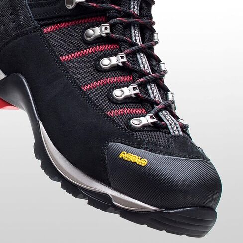 Asolo Fugitive GTX Wide Hiking Boot - Men's Black/Red, 10 in Saudi Arabia