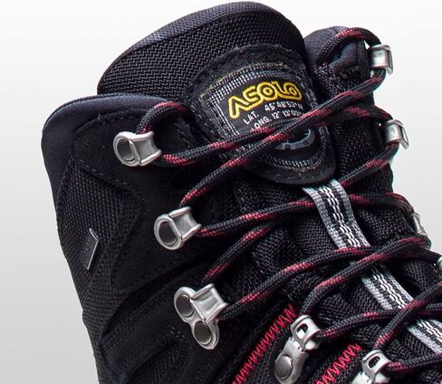 Asolo Fugitive GTX Wide Hiking Boot - Men's Black/Red, 10 in Saudi Arabia