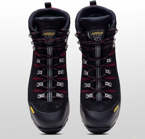 Asolo Fugitive GTX Wide Hiking Boot - Men's Black/Red, 10 in Saudi Arabia