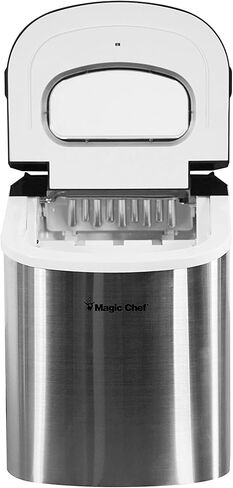 ماجيك شيف MC-MCIM22W 20 رطل الة صنع الثلج المحمولة على الطاولة باللون الأبيض MCIM22W 12.2 باوند ، بلاستيك in Saudi Arabia