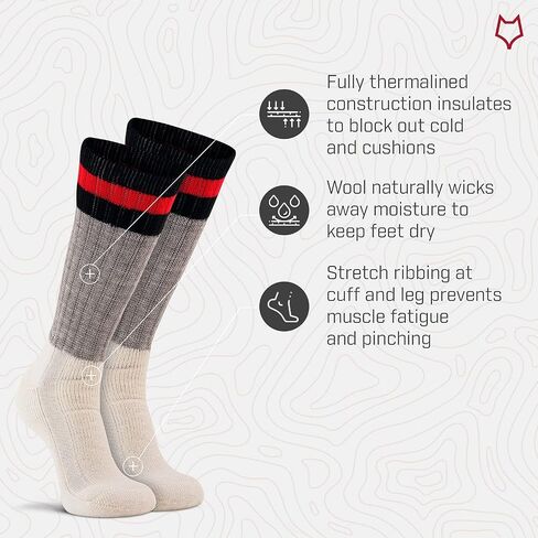 Fox River Men's Standard Outdoorsox Extra-Heavyweight Boot & Field Mid-Calf Socks, Grey, Large in Saudi Arabia
