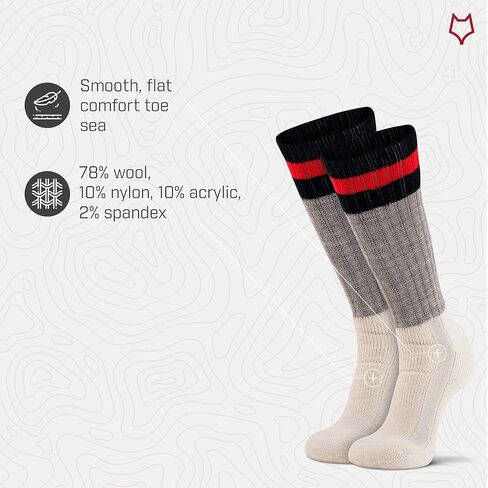 Fox River Men's Standard Outdoorsox Extra-Heavyweight Boot & Field Mid-Calf Socks, Grey, Large in Saudi Arabia