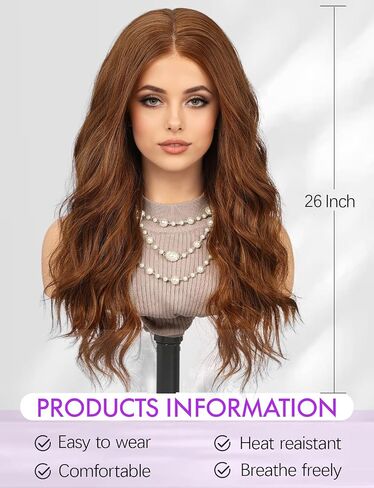 Long Brown Wigs for Women Lace Front Wig in Saudi Arabia