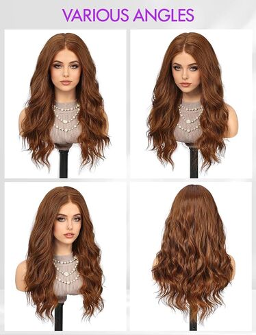 Long Brown Wigs for Women Lace Front Wig in Saudi Arabia