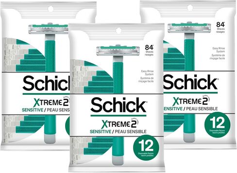 Schick Slim Twin ST 2 Disposable Razors for Men Sensitive Skin Shaving Razor, 12 Count in Saudi Arabia