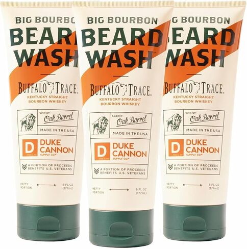 Duke Cannon Supply Co. Big Bourbon Beard Wash, 6 Fl Oz, Oak Barrel Scent - Made with Plant-based Ingredients to Strengthen, Rejuvenate, Soften and Condition in Saudi Arabia