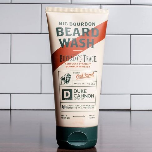Duke Cannon Supply Co. Big Bourbon Beard Wash, 6 Fl Oz, Oak Barrel Scent - Made with Plant-based Ingredients to Strengthen, Rejuvenate, Soften and Condition in Saudi Arabia