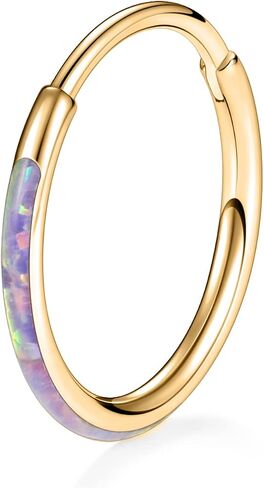 Gagabody Conch Jewelry 20g 18G Septum Jewelry 16 Gauge arics conch tooop daith arcors rings surgical Steel lip with opal paded baded beass hing helix cartlidge arock arrings hoop in Kuwait