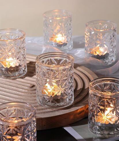 Green Votive Candle Holders Set of 12-Vintage Green Candle Holder for Wedding,Tea Light Candle Holders for Home Table Centerpieces Decor,Glass Candle Holder for Baby Shower & Bridal Shower in Saudi Arabia
