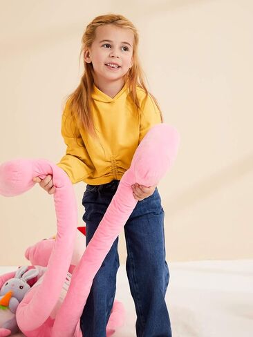 Meilidress Kids Girl's Crop Tops Hoodies Long Sleeve Cute Drawstring Pullover Sweatshirts in Saudi Arabia