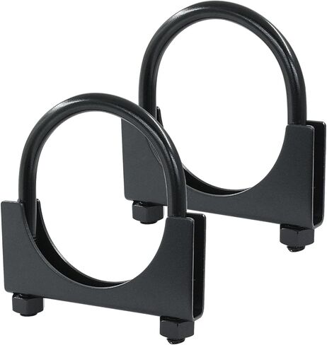 1-1/2" U Heavy Duty U-Bolt Clamp, 2Pcs Black Stainless Steel Muffler Clamps Saddle Style for RV UTV Tractor Motorcycle Exhaust System in Kuwait