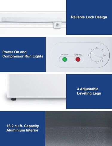 BLACK+DECKER 3.5 Cu. Ft. Chest Freezer, Holds up to 122 Lbs. of Frozen Food with Organizer Basket, BCFK356 in Saudi Arabia