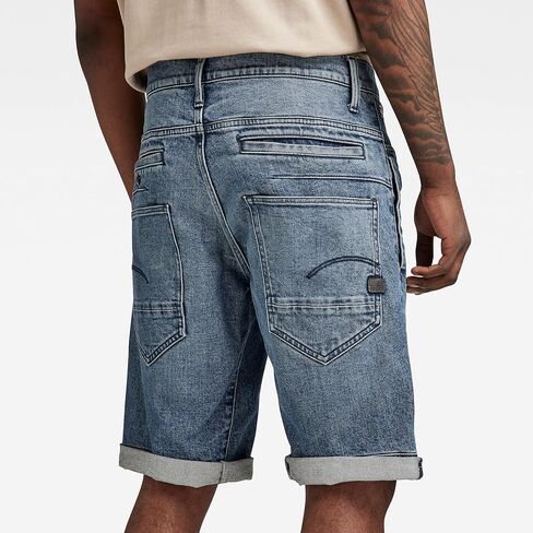 شورت D-STAQ ثلاثي الأبعاد من قماش الدنيم ذو قصة مستقيمة للرجال من G-Star Raw in Saudi Arabia