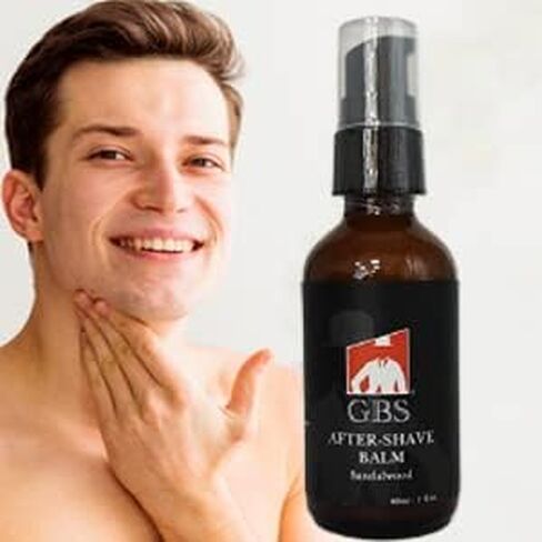 G.B.S Aftershave Balm (Sandalwood) 2OZ - A Classic Barbershop Post Shave Balm for Modern Men - Rejuvenates Dry Skin Replenishes Nutrients into Face Helps Razor Irritation and Ingrown Hairs " in Saudi Arabia