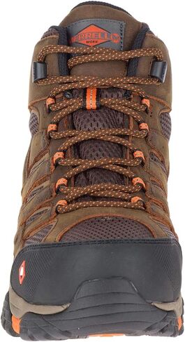Merrell mens Moab Vertex Mid Waterproof Composite Toe Construction Boot, Black, 8 Wide US in Saudi Arabia