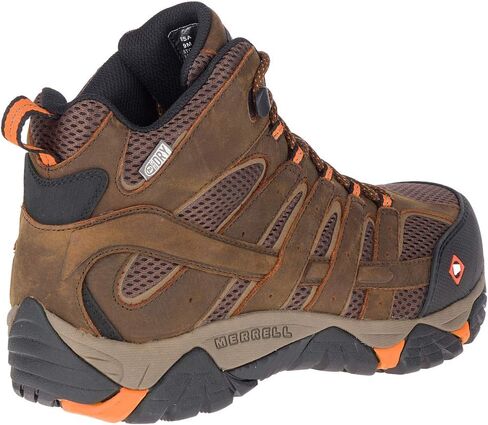 Merrell mens Moab Vertex Mid Waterproof Composite Toe Construction Boot, Black, 8 Wide US in Saudi Arabia