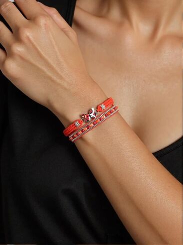 Butterfly Gifts for Women - Butterfly Bracelet Adjustable Braided Rope Friendship Bracelets Butterfly Party Favors Charm Bracelet Set for Women in Kuwait