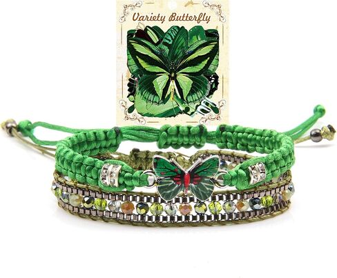 هدايا الفراشة للنساء - سوار الفراشة قابلة للتعديل محفوفة بالصداقة الأساور in Kuwait