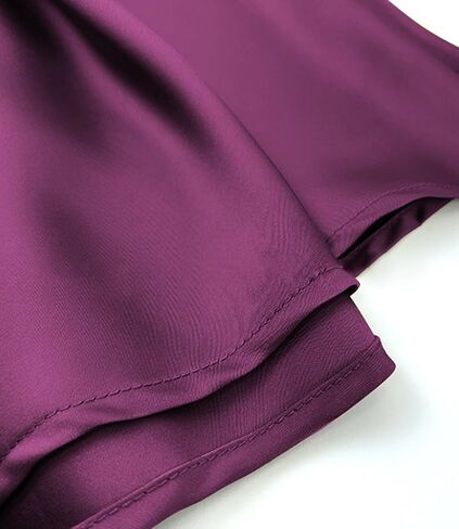 Ebossy Women's Long Satin Skirt Silk Silk Dary Hidden Hidden Cercy Flared A-Line Maxi Vertts in Kuwait