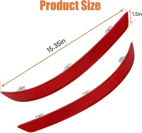 2 PCS Left & Right Rear Bumper Reflector Fit for Mercedes-Benz X166 GL GL350 GL450 GL500 GL550 GL63 AMG 2013-2016 GLS450 2017-2019 Replace # A1668200474 1668200474 A1668200374 1668200374 in Saudi Arabia