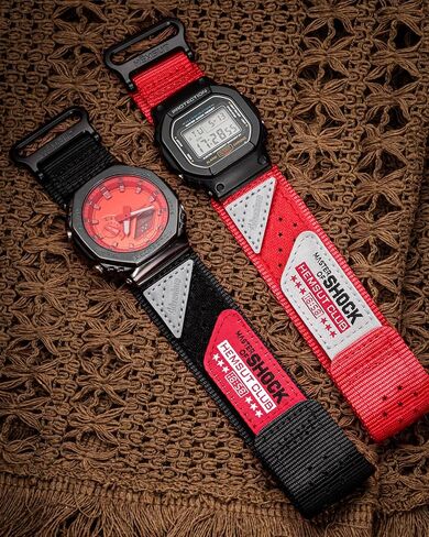 Replacement Watch Band Strap for Casio Mens G-Shock GM-2100B,GD-100/110/120/350,GW-S5600/5600/B5600/M5600,16mm Nylon Breathable Casio wristband in Saudi Arabia