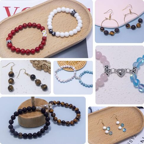 Stone Beads for Jewelry Making, Charm Bracelet Making Kit, 450Pcs Beads for Bracelets Making Kit DIY Magnetic Bracelets for Couples Lovers in Saudi Arabia