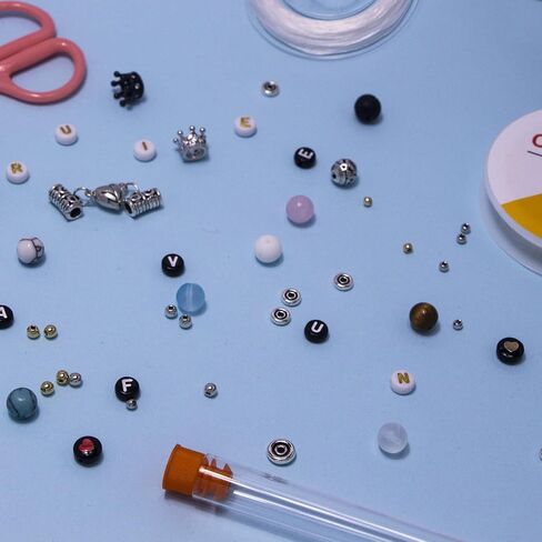 Stone Beads for Jewelry Making, Charm Bracelet Making Kit, 450Pcs Beads for Bracelets Making Kit DIY Magnetic Bracelets for Couples Lovers in Saudi Arabia