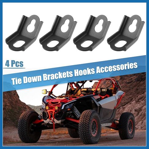 4pcs Tie Down Brackets Hooks Accessories for Maverick Max X3 Maverick X3 2017-2022 Tie Down Bracket Hook Item Replacement in Kuwait