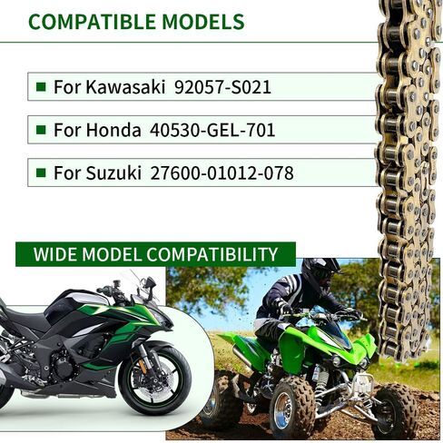 Gold 420 X-Ring Chain 120 Links - Universal Fit for Kawasaki, Honda in Saudi Arabia