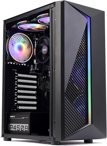 MXZ Desktop Gaming Computer Home&Office PC R5 5600G,16GB DDR4 3200, 500GB NVME M2 SSD,6 RGB Fans, WiFi & Win 10 Pro 64-bit Ready(Ryzen 5 5600G) in Saudi Arabia