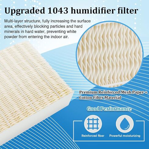 1043 Super Wick Humidifier Filter (Upgraded Version) Replacement for EP9R 500 700 800 826000 826800 831000 and Bemis Space.Saver 800 8000 Series Humidifiers,2 Pack in Saudi Arabia