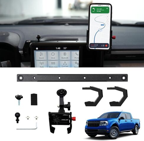 Dash Mounted Phone Holder Compatible with 2021-2025 Ford F150 Aluminum Alloy Adjustable Cell Phone Holder Dashboard Cellphone Holder Smartphone Mount for 2024 F-150 Accessories in Saudi Arabia