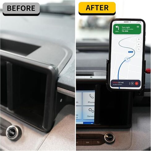 Dash Mounted Phone Holder Compatible with 2021-2025 Ford F150 Aluminum Alloy Adjustable Cell Phone Holder Dashboard Cellphone Holder Smartphone Mount for 2024 F-150 Accessories in Saudi Arabia