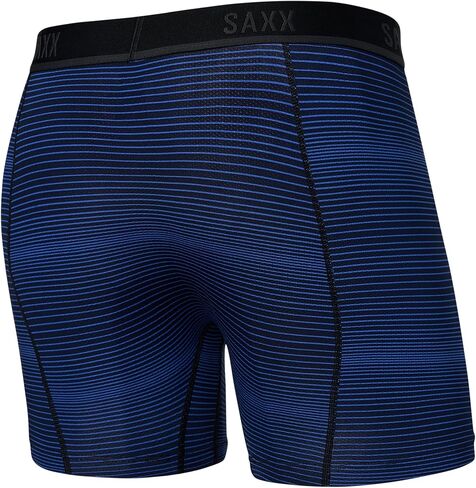 SAXX Men's Underwear - KINETIC Light-Compression Mesh Boxer Briefs with Built-in Pouch Support - Underwear for men,Navy/City Blue,Small in Saudi Arabia