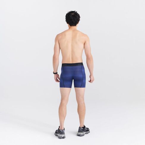 SAXX Men's Underwear - KINETIC Light-Compression Mesh Boxer Briefs with Built-in Pouch Support - Underwear for men,Navy/City Blue,Small in Saudi Arabia