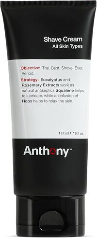 Anthony Shaving Cream Mens Sensitive Skin: Squalane, Eucalyptus, Spearmint and Rosemary Extracts, Help Soothe, Refresh, Cool, and Condition Your Skin for Shave 6 Fl Oz 3 Pack in Kuwait
