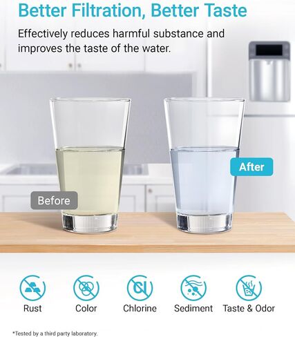 اكوا كريست فلتر مياه وفلتر هواء للثلاجة 469690 ADQ36006101، بديل لـ LG® LT700P®، كينمور® 9690، 46-9690، ADQ36006102 وLT120F®، عبوة من 3 قطع in Saudi Arabia