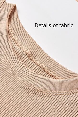 Lounge Wear Ribbed Casual 2 Piece Tracksuit Set Women Solid Skinny Short Sleeve O-Neck Top+Mid Waist Elastic Leggings in Saudi Arabia