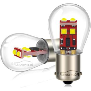 Ruiandsion 2pcs 1157 2057 7508 BAY15D LED Bulb Red 12V Replacement for Car Brake Rear Stop Tail Lights