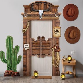 85 x 45 Inches Wild West Party Decorations Saloon Doors Western Rustic Cowboy Party Decorations Cowboy Country Saloon Decor Cardboard Cutout Wild West Decorations Photo Prop