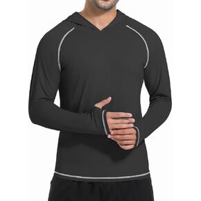 SILKWORLD UPF 50+ Fishing Shirts for Men Long Sleeve Sun Protection Hoodie UV SPF Rash Guard Workout Swim Shirts