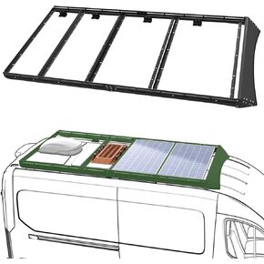 StarONE Adjustable Solar Van Roof Rack fit for Ford Transit 148" WB (Low/Medium/High Roof) | Multi-Functional Roof Rack for Solar Panels,Side Tents,Ladder & Accessories