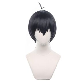 Character Cosplay wig for Anime Yellow Blue Mix short Unisex Costume Wigs Characters Exhibition Halloween Christmas Party