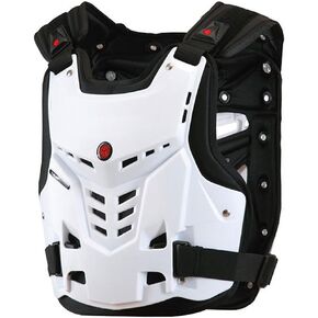 Knight Equipment Motocross Motorcycle Adult Chest Protector Vest Protector (White)