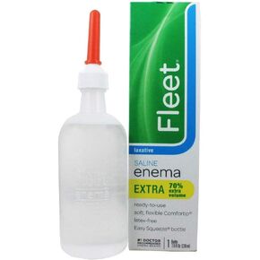 Fleet Laxative Saline Extra Enema for Adult Constipation, 7.8 fl oz Bottle (2 Pack)