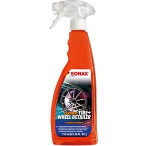 SONAX Ceramic Tire + Wheel Detailer | Hydrophobic Protection for Tires & Wheels | Prevents Cracking, Aging & Browning | Safe on Painted, Chrome & Aluminum | High Gloss & Easy Cleaning | 350400 | 750ml