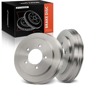 A-Premium 10.55 in (268 mm) طبول الفرامل الخلفية مجموعة متوافقة مع طرازات Jeep و Dodge و Chrysler-Compass 2009-2017 ، Patriot 2008-2017 ، Caliber 2007-2011 ، Avenger 2008-2009 ، Sebring ، 2 pcs